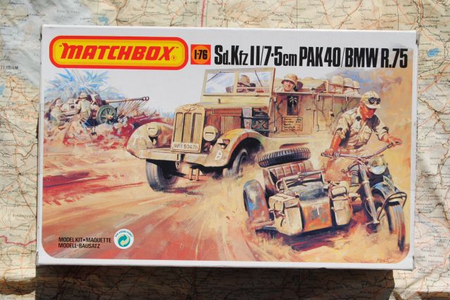 Matchbox PK-40171 Sd.Kfz.II / 7.5cm PAK 40 Gun with BMW R.75